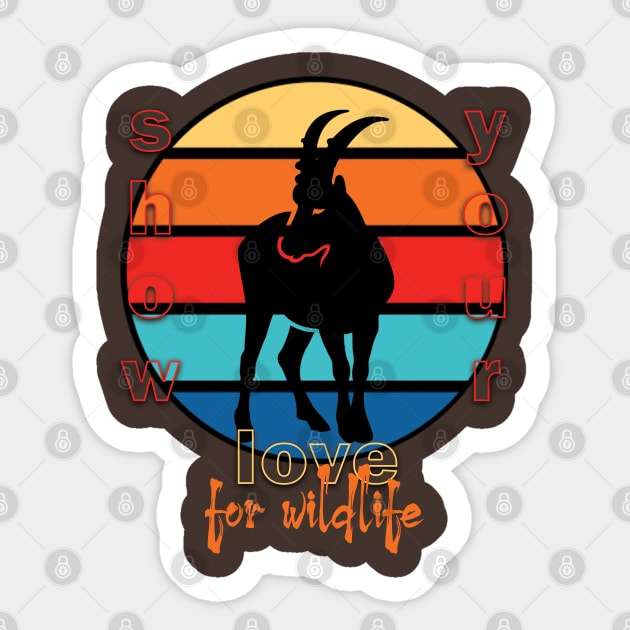 Show your love for wildlife Sticker by TeeText